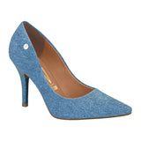 Vizzano 1184-1101 Pointy Toe Pump in Blue Denim