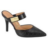 Vizzano 1184-1189 Pointy Toe Mule Pump in Black