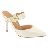 Vizzano 1184-1189 Pointy Toe Mule Pump in Off White