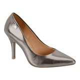 Vizzano 1184-1501 Pointy Toe Pump in Graphite Metallic Napa