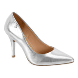 Vizzano 1184-1501 Pointy Toe Pump in Silver Metallic Napa