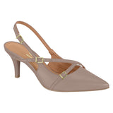 Vizzano 1185-1124 Pointy Toe Slingback Pump in Taupe Napa