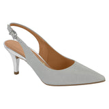 Vizzano 1185-700 Mid Heel Slingback in Silver