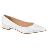 Vizzano 1206-200 Pointy Toe Flat in White Napa