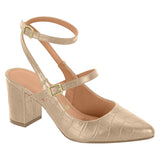 Vizzano 1290-824 Strappy Pointy Toe Pump in Beige