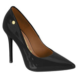 Vizzano 1421-100 Pointy Toe Stiletto Pump in Black Patent