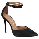 Vizzano 1421-102 Pointy Toe Ankle Strap Pump in Black