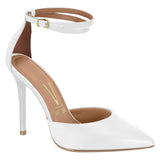 Vizzano 1421-102 Pointy Toe Ankle Strap Pump in White