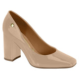 Vizzano 1428-100 Block Heel Pump in Beige Patent