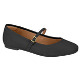 Vizzano 1432-101 Mary-Jane Flat in Black