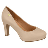 Vizzano 1840-301 Mid Heel Pump in Beige Napa