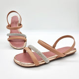 Beira Rio 8367-641 Flat Sandal in Nude