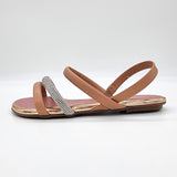 Beira Rio 8367-641 Flat Sandal in Nude