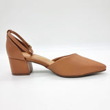 Vizzano 1220-317 Block Heel Ankle Strap Pump in Camel Napa