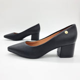 Vizzano 1220-315 Block Heel Pump in Black Napa