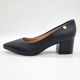 Vizzano 1220-315 Block Heel Pump in Black Napa