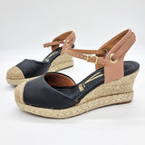 Vizzano 1277-1024 Espadrille Wedge in Black/Nude