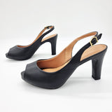 Vizzano 1840-314 Slingback Pump in Black Napa