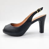 Vizzano 1840-314 Slingback Pump in Black Napa