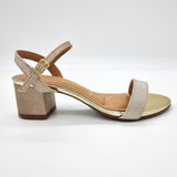 Vizzano 6291-900 Low Heel Sandal in Golden Shine