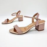 Vizzano 6291-900 Low Heel Sandal in Rose Gold Shine