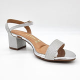 Vizzano 6291-900 Low Heel Sandal in Silver Shine