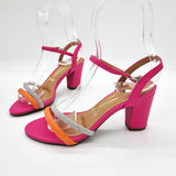 Vizzano 6262-1009 Block Heel Sandal in Pink / Orange