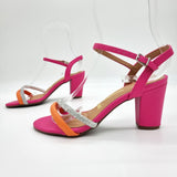 Vizzano 6262-1009 Block Heel Sandal in Pink / Orange