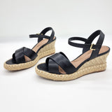 Beira Rio 8486-108 Espadrille Wedge Sandal in Black