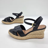 Beira Rio 8486-108 Espadrille Wedge Sandal in Black