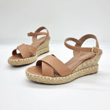 Beira Rio 8486-108 Espadrille Wedge Sandal in Tan