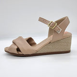 Modare 7164-100 Wedge Sandal in Beige Napa