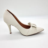 Vizzano 1184-1183 Pointy Toe Pump in Off White Napa