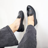 Beira Rio 4170-423 Round Toe Loafer Flat in Black