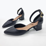 Beira Rio 4182-204 Pointy Toe Ankle Strap Pump in Black