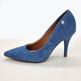 Vizzano 1184-1101 Pointy Toe Pump in Blue Denim