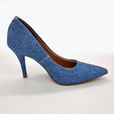 Vizzano 1184-1101 Pointy Toe Pump in Blue Denim