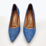 Vizzano 1184-1101 Pointy Toe Pump in Blue Denim