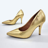 Vizzano 1184-1501 Pointy Toe Pump in Golden Metallic Napa