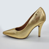 Vizzano 1184-1501 Pointy Toe Pump in Golden Metallic Napa