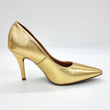 Vizzano 1184-1501 Pointy Toe Pump in Golden Metallic Napa