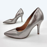 Vizzano 1184-1501 Pointy Toe Pump in Graphite Metallic Napa