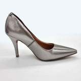 Vizzano 1184-1501 Pointy Toe Pump in Graphite Metallic Napa