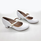 Beira Rio 4777-475 Low Heel Mary-Jane Pump in White Napa