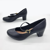 Beira Rio 4777-475 Low Heel Mary-Jane Pump in Black Napa