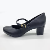 Beira Rio 4777-475 Low Heel Mary-Jane Pump in Black Napa