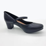 Beira Rio 4777-475 Low Heel Mary-Jane Pump in Black Napa