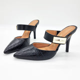 Vizzano 1184-1189 Pointy Toe Mule Pump in Black