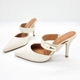 Vizzano 1184-1189 Pointy Toe Mule Pump in Off White