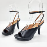 Vizzano 6210-1041 Strappy Peeptoe Pump in Black Napa